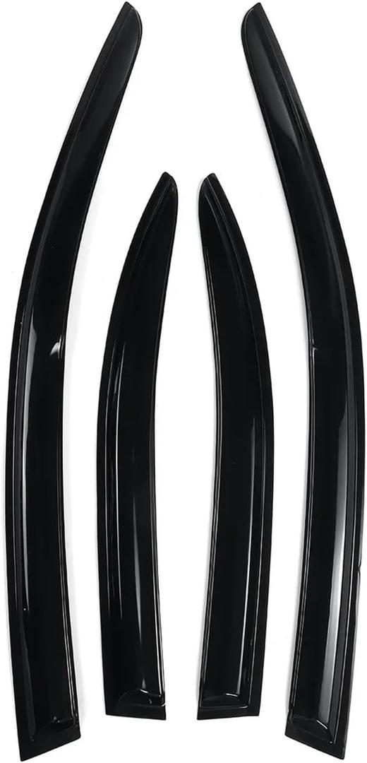 Set of 4 Car Side Window Visor Guard Cover Trim Awnings Shelters Protection Guard Compatible with Mitsubishi Lancer 2008-2017