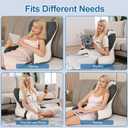 Reading Pillow for Sitting in Bed, 22H Back Pillow for Sitting Up,Lumbar Rest & Neck Support Bed Pillows,Backrest Bed Chair with Arms for Reclining,Gaming,Resting,Watching TV in Couch or Floor