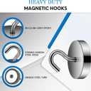 Neosmuk Magnetic Hooks, Cruise Ship Essentials, 100lb+ Heavy Duty Magnetic Hooks for Cruise Cabins, Refrigerator, Grill, Hanging, and Travel | Extra Strong Must-Haves Magnet Hook