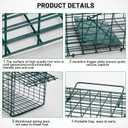 Qualirey 2 Pcs Humane Squirrel Trap Heavy Duty Live Animal Chipmunk Catch and Release Rat Trap for Outdoor Small Animals Mouse Raccoon Stray Cat Rodent Weasels(Green)