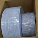 PULOTE 100PCS Blue Plastic Plates - Disposable Light Blue Include 50 Dinner & 50 Dessert/Salad Plates for Party, Wedding & Birthday