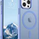 SUPFINE Magnetic for iPhone 14 Pro Max Case (Compatible with MagSafe) (Military Grade Drop Protection) Slim Translucent Matte Shockproof with Anti-Fingerprint Phone Case,Blue Purple