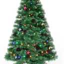 Amzxart 4FT Christmas Tree,Artificial Christmas Tree with 70 Dual-Colored LED Battery Operated Christmas Light,227 PVC Branche,Foldable Base, Xmas Ball and Red Berry Xmas Tree for Indoor Outdoor Decor