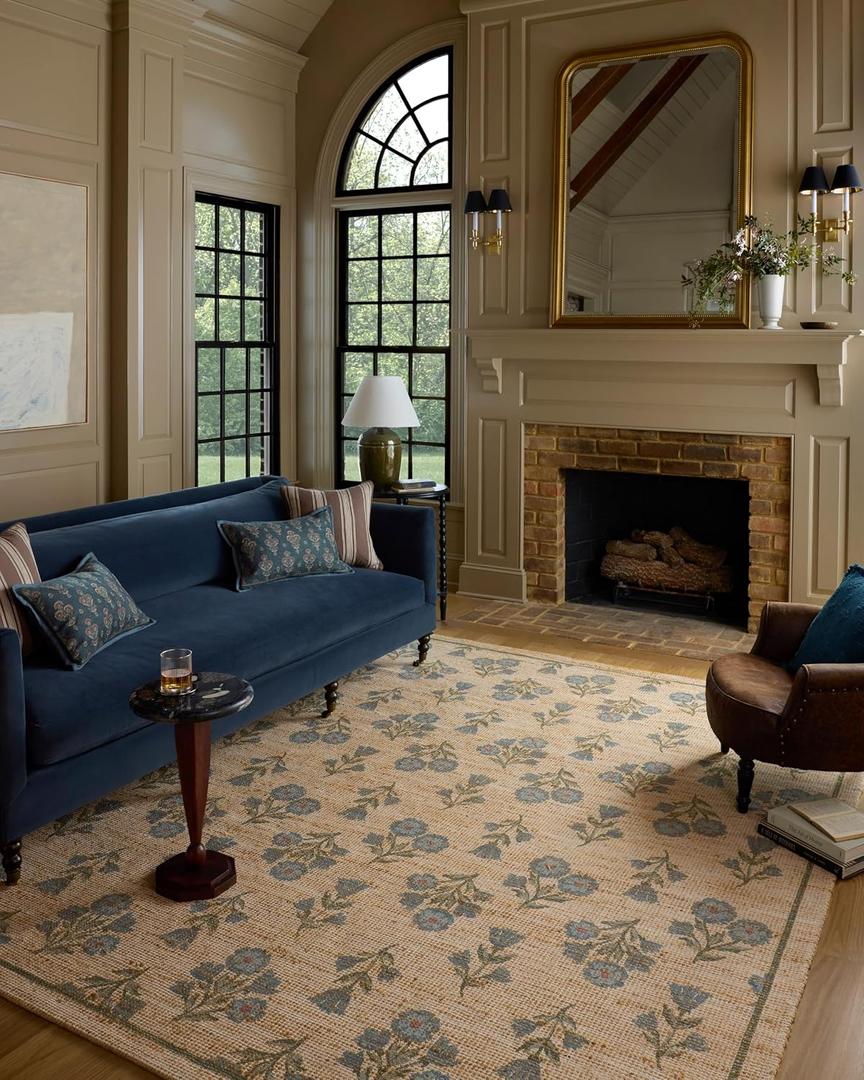 Loloi Chris Loves Julia Rue Moss / Blue 2'-3" x 3'-9" Accent Rug