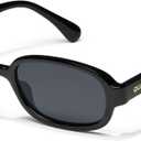 QUAY - Sunglasses for Men & Women, Oversized Sunglasses with UV Protection (Could Never, Black)