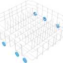 UPGRADED 808602302 Dishwasher Lower Dishrack Compatible with Frigidaire, Kenmore Dishwasher Rack Assembly with 154174501 Blue Wheels Replace 154432602 154432601 154319706 dishwasher bottom basket