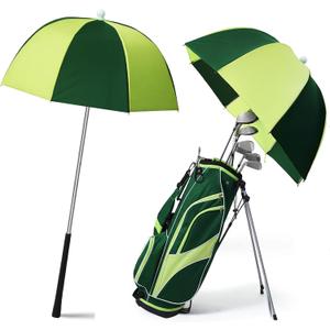 2 Pack Golf Bag Umbrella Golf Club Umbrella Flex Spring Top Telescoping for Rain Protection, 54" Extended 36" Collapsed Shaft with Rubber Grip