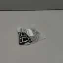 Iron on Letters Patches, 5 Pieces Full Embroidered Individual Letters Patch Applique for Clothes, Dress, Hat, Jeans, DIY Accessories, Black W