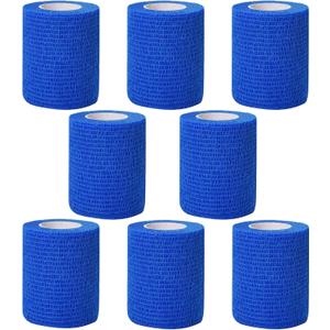 CIYAGPOOU Self Adhesive Bandage Wrap,2 Inch Blue Breathable Elastic Cohesive Bandages, Vet Wrap Sports Tape Bulk for First Aid Supplies, Wrist Sprains Protection