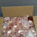 Ciaell 24PCS Amber Plastic Wine Glasses - 7 Oz Amber Vintage Drinking Glasses - Disposable Water Goblets Set for Party Wedding, Bar, Wine, Beer
