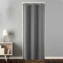 Joydeco Door Curtain for Closet Doors 78 Inches Long 1 Panel, Blackout Doorway Curtain for Open Closet Bedroom, Room Divider for Privacy (Brown, 40Wx78L) (40"W x 78"L (Pack of 1))