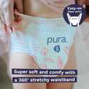 Pura Hypoallergenic Diaper Pants Size 7 (37+ lbs) Overnight, up to 12 Hours Leak Protection, Suitable for Sensitive Skin, Totally Chlorine Free, Soft Organic Cotton, 2 Packs of 17 (51 Pull Up Pants)