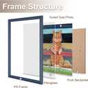 12x18 Frame, Transitional Modern Picture Frames, Blue Vintage Photo Frame, 12x18in