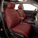 EKR CRV Seat Covers Custom Fit for Honda CRV 2023 2024 2025 2026 Leather Car Seat Cover Full Set for Trucks SUV,Waterproof Car Seat Cushion,Faux Leather (Burgundy)