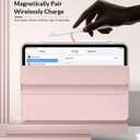 MoKo for iPad Air 11 Inch Case 7th/6th Generation M3/M2 2025/2024, iPad Air 5th/4th Gen 10.9" 2022/2020, Translucent Frosted Soft TPU Back Cover, Slim Protective Cover,Auto Wake/Sleep,Light Pink