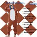 SWEETXIN Adult Unisex Onesie Pajamas Halloween Christmas Cosplay Costume Suit for Women and Men (L)