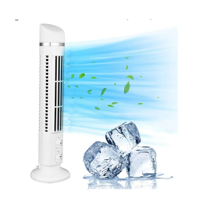 Tower Fan, Bladeless Tower Fan Quiet Standing Portable Fan, 90° Oscillating USB Desk Fan with Light for Home Bedroom Office (White)