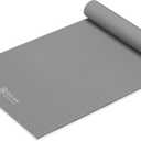 Gaiam Essentials 1/4" Thin (6mm) Yoga & Pilates, Fitness & Exercise Mat with Easy-Cinch Carrier Strap Cusion Support For Fitness and Gym Workouts