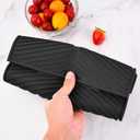 Dish Drying Mat for Kitchen Counter, Silicone Large Dish Drying Pad, Easy Clean Non-slipping Heat Resistant Dish Rack Mat, Foldable Dish Drain Mat, 17'' x 13'', Black