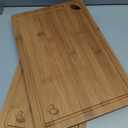 Wood Cutting Boards Set of 3 – Non-Toxic Bamboo Chopping Boards for Kitchen with Deep Juice Grooves – Durable, Eco-Friendly Wooden Serving Boards for Meat, Vegetables & Fruit