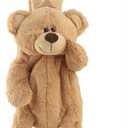 Cute Fuzzy Bear Backpack Stuffed Animal Backpack Kawaii Bunny Backpack Fluffy Shoulder Bag Casual Daypack for Girls (Khaki)