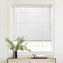 LazBlinds Cordless 1" Aluminum Horizontal Mini Blinds, Light Filtering Blinds for Windows, Blinds & Shades for Window Size 25'' W x 36'' H, White