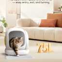 MeoWant Automatic Cat Litter Box, Large Opening Self Cleaning Litter Box with Safety Protection for Multiple Cats, App Control, Odor-Free, 75L Space, Yellow