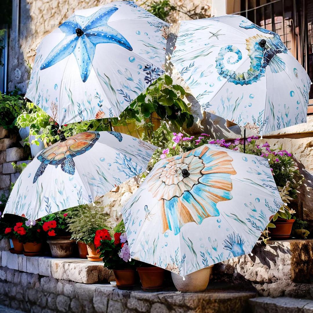 Plant Umbrellas for Outdoor Plants, Large Garden Plant Umbrella Shade Upgraded Adjustable Angle Height for Potted Plants Garden Beds