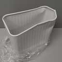 TrashAid Small Bathroom Trash Can, 2.1 Gallon Bathroom Garbage Can, Stainless Steel Waste Basket for Office, Under Desk, Bedroom, Rv, White