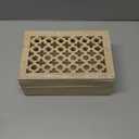 Mela Artisans Wooden Keepsake Box | Whitewash Mango Wood Memory & Photo Storage Box with Hinged Lid | Decorative Storage Box | Large | 9x6x3.5 Inch