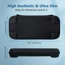 Uxilep Carrying Case Compatible with Nintendo Switch 2 (2025),Portable Hard Shell Carry Case with 10 Game Card Slots,Protective Travel Bag for Nintendo Switch 2 Console Accessories (Black)