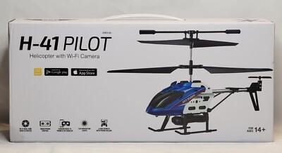 H-41 Pilot Sky Rider Helicopter Drone with Wi-Fi Camera, (DRW241BU) BLUE, NIB