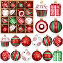 HyDren 16 Pack Red and Green Christmas Ball Ornaments for Christmas Tree 2.36 Inch Red and Green Shatterproof Christmas Tree Decorations Hanging Ball Ornaments for Xmas Trees Holiday