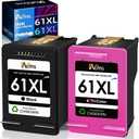 Remanufactured 61 XL Ink Cartridges Replacement for HP 61XL 61 XL Ink Cartridges Combo to use with Envy 4500 5530 5535 Deskjet 2540 1010 Officejet 4632 4634,(1 Black,1 Tri-Color, 2 Pack)