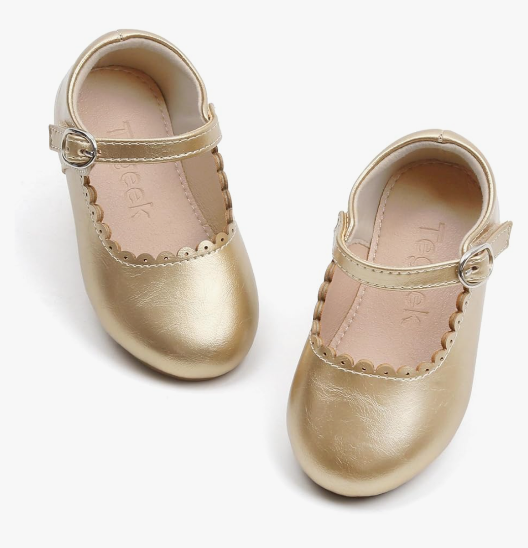 Girls Dress Shoes Ballet Mary Jane Flat Toddler Kid Bow Party Shoes 8M