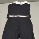 Womens Workout Sets Two Piece Cross Back Tank Top Matching High Waist Leggings Sets Gym Outfits Work Out Clothes (Small, Colorblock Black)