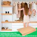 Wire Rack Covers for Shelves, 6 Pack 24 x 12in Wires Shelf Ccover for Pantry Waterproof PVC Wood-Look Shelves Cover for Cabinet Kitchen Bathroom Shelving Decoration