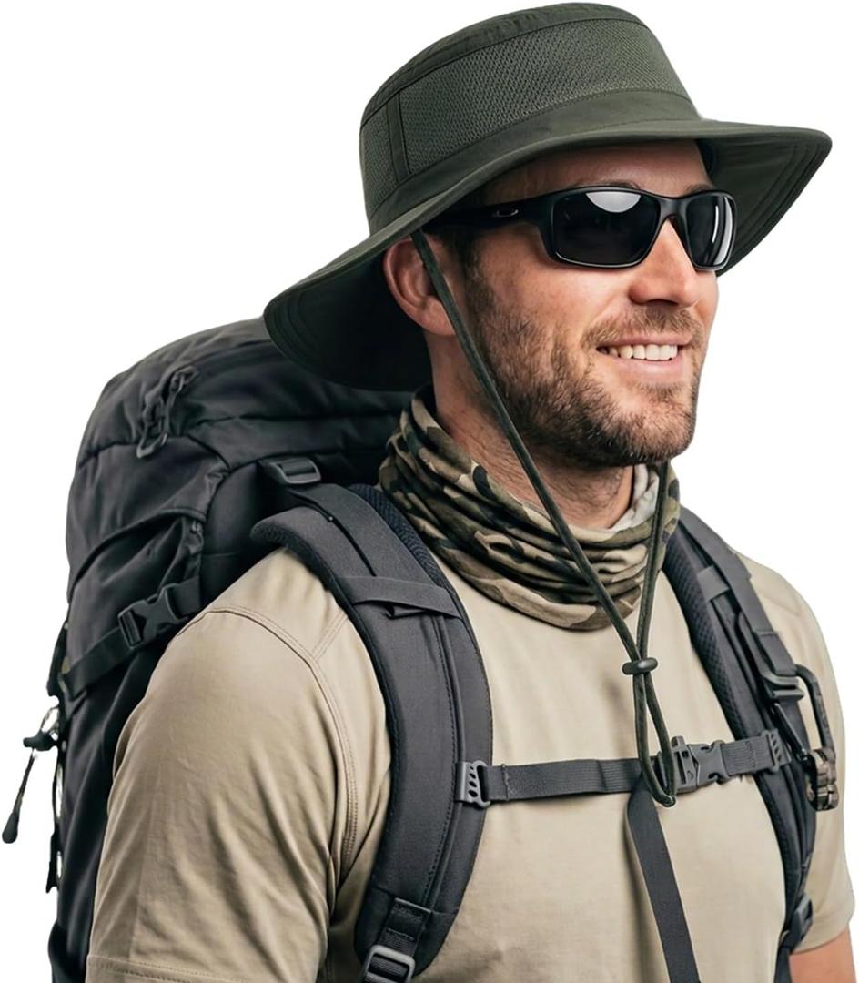 Unisex Lightweight Boonie Bucket Hat with Chin Strap