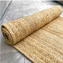 Bedding Craft Natural Fiber Collection Runner Rug - 2' x 6', Handmade Chunky Textured Jute, Ideal for High Traffic Areas in Living Room, Bedroom, Kitchen (24"x72" - Natural) (72" x 24" (Set of 1))