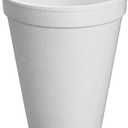 Concession Essentials 8oz Disposable White Foam Cups - Pack of 100ct
