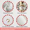 Nuxovilar Christmas Door Cover Banners for Front Door Decorations Festive Gilded Snowman Winter Holiday Decor for Home Indoor Outdoor 35"x71" (CC00513)