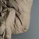 SNOWMAN Premium Down Comforter Queen Size, Luxurious All Season Duvet Insert with Cotton Blended Fabric, 3D Baffle Box Design Hotel Bedding Comforter (Khaki, 90"x90")