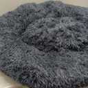 Donut Dog Bed - Premium Comfort for Anxiety Relief - Fluffy & Calming Design with Ultra-Plush Support | Cozy Round Dog Bed with Super Soft Circle Style (Size M Dark Grey)