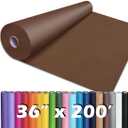 PerkHomy 36" x 2,400" (200') Coffee Kraft Paper Roll for Craft Bulletin Board Paper Art Table Covering Crafting Gift Wrapping Bouquet Packing Parcel 80GSM 55LB (Coffee, 36" x 200')