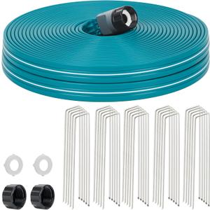 LINEX Sprinkler Soaker Hose 75 ft for Garden Lawn Watering Hose with Stakes