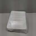 Lullaby 3 Sectional Plastic Serving Tray 14.2" x 9", 3 Pack White Serving Platters for Cheese Cracker Food, Durable and Reusable