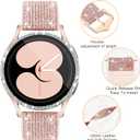 Bling Silicone Band Compatible with Samsung Galaxy Watch 4 & 5 Band-40mm with Screen Protector Case, 20mm Quick Release Women Glitter Cute Watch Band & Bling Protective Cover Case (Rose Gold)