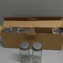 AOZITA Spice Rack Organizer with 28 Empty Spice Jars with Silver Lids, Funnel, Labels - Seasoning Organizer for Countertop, Cabinet, Kitchen, Pantry