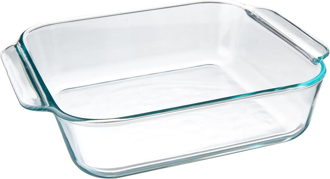 Pyrex Basics 8 Inch Square Glass Baking Dish (8in x 8in x 2.5in)