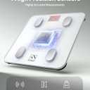 FITINDEX Smart Scale for Body Weight, FSA&HSA Eligible, Scale with BMI, Body Fat, Muscle Mass, Bluetooth,13 Body Composition Analyzer, Sync APP, Digital Bathroom, 400lb, White